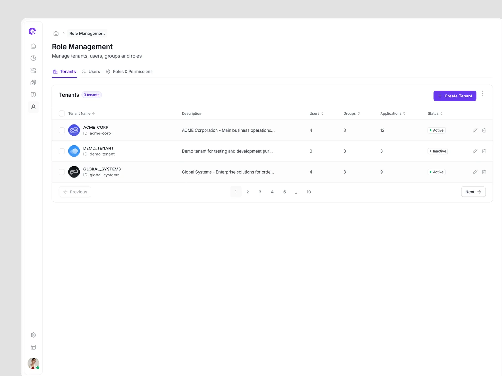 CAMUNDA Tenant Management Dashboard - Multi-Tenant Administration Panel