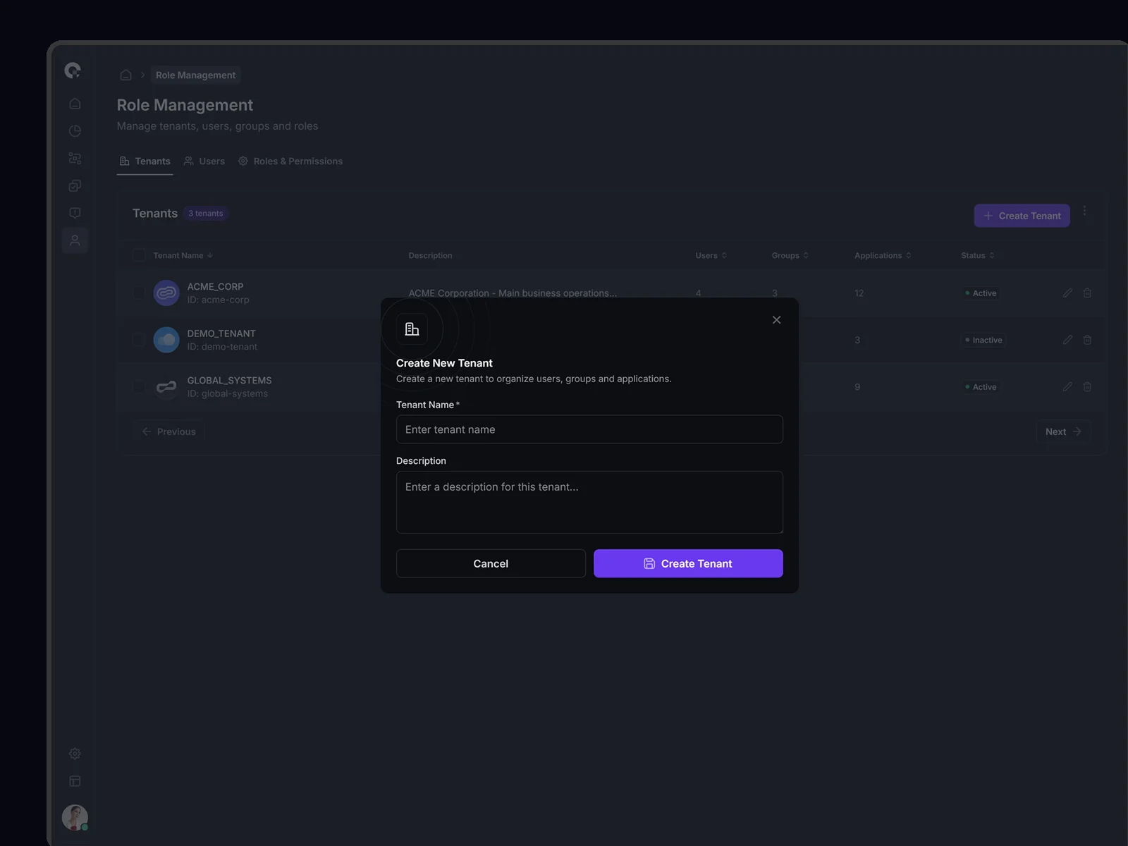 CAMUNDA Tenant Creation Wizard - Multi-Tenant Setup Interface