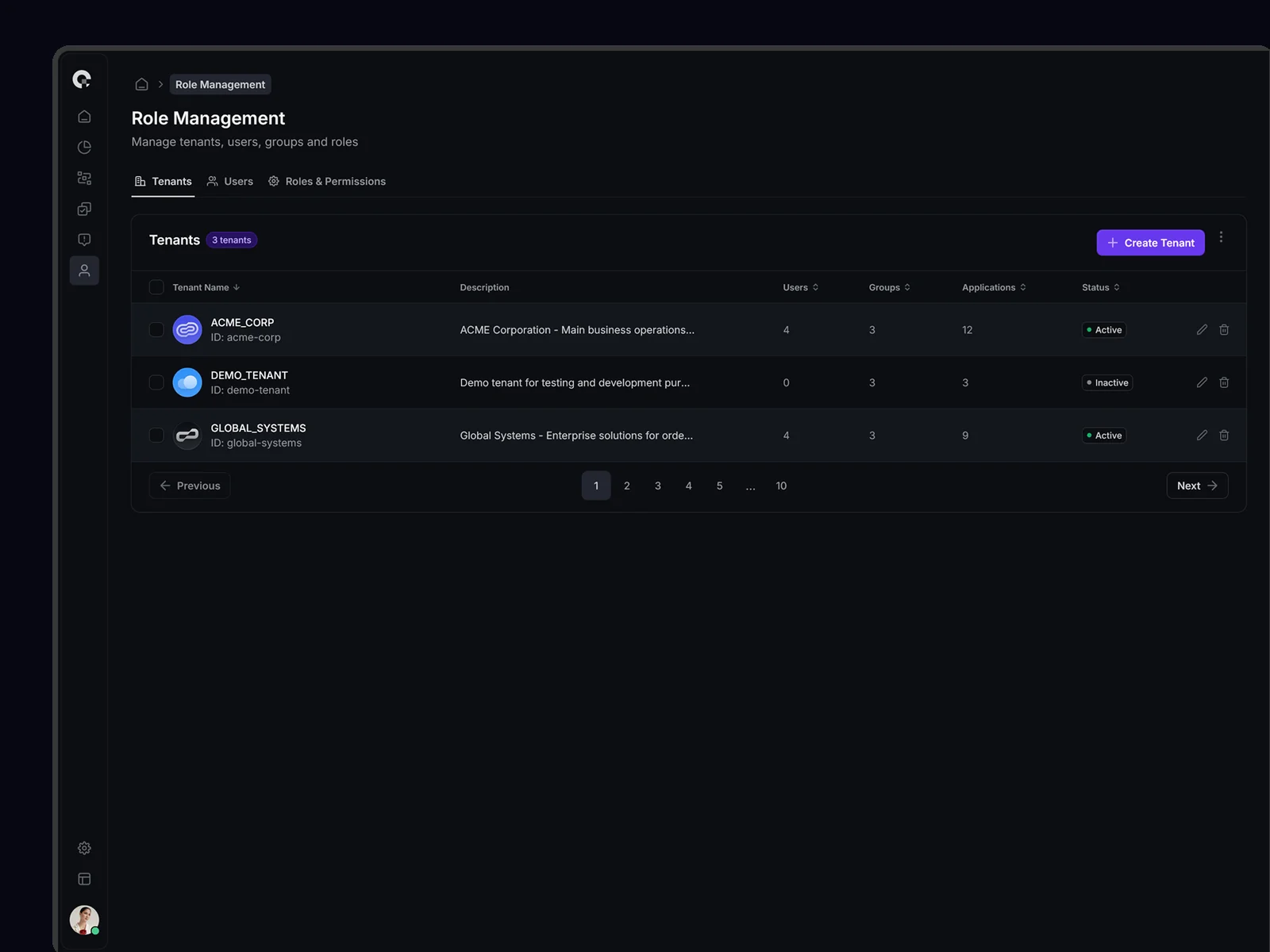 CAMUNDA Tenant Management Dashboard - Multi-Tenant Administration Panel