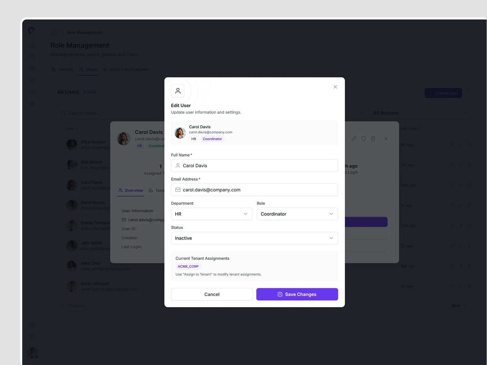 CAMUNDA User Profile Editor - Access Management Configuration
