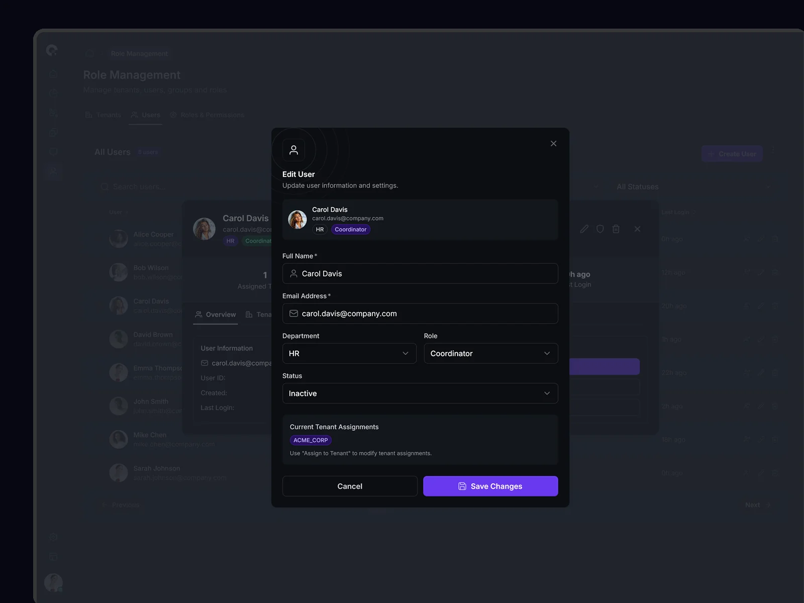 CAMUNDA User Profile Editor - Access Management Configuration