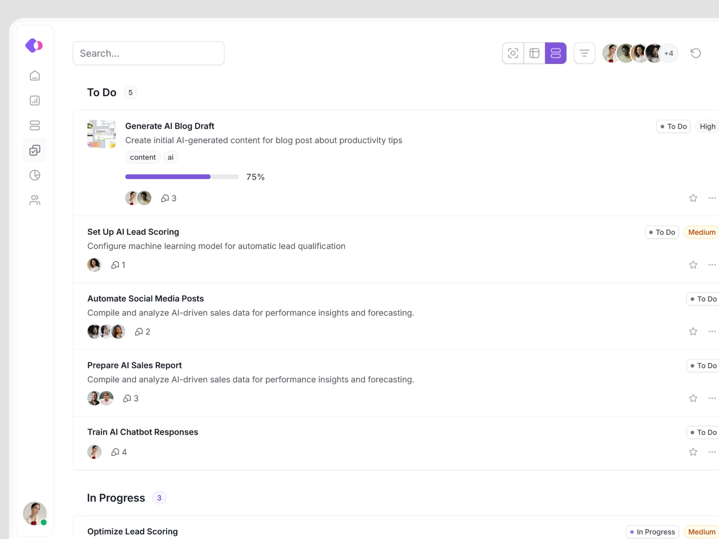 Task AI List View