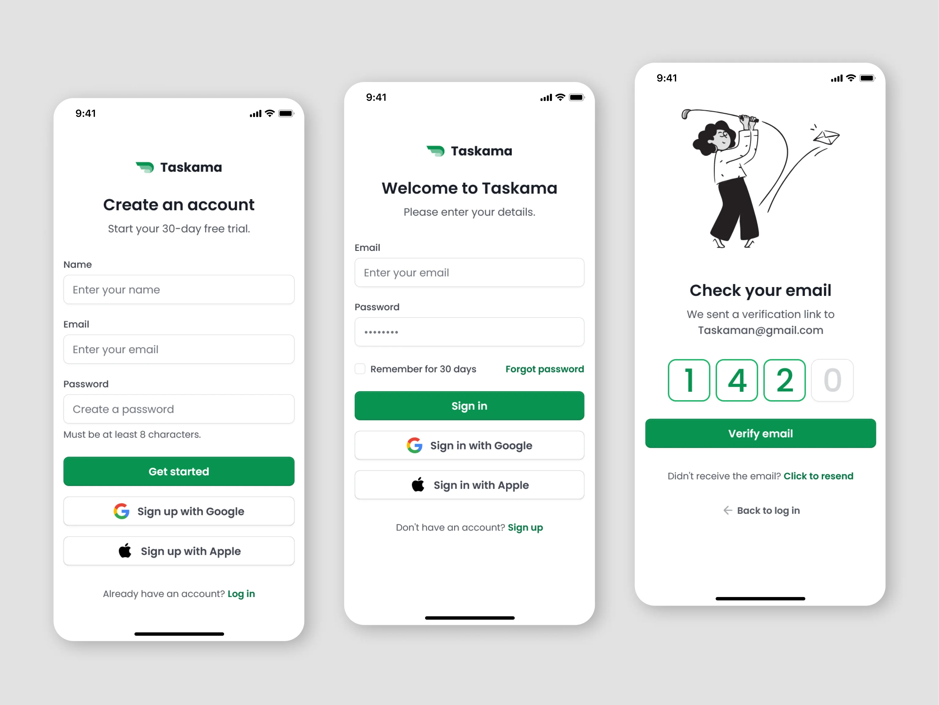 Taskana Authentication