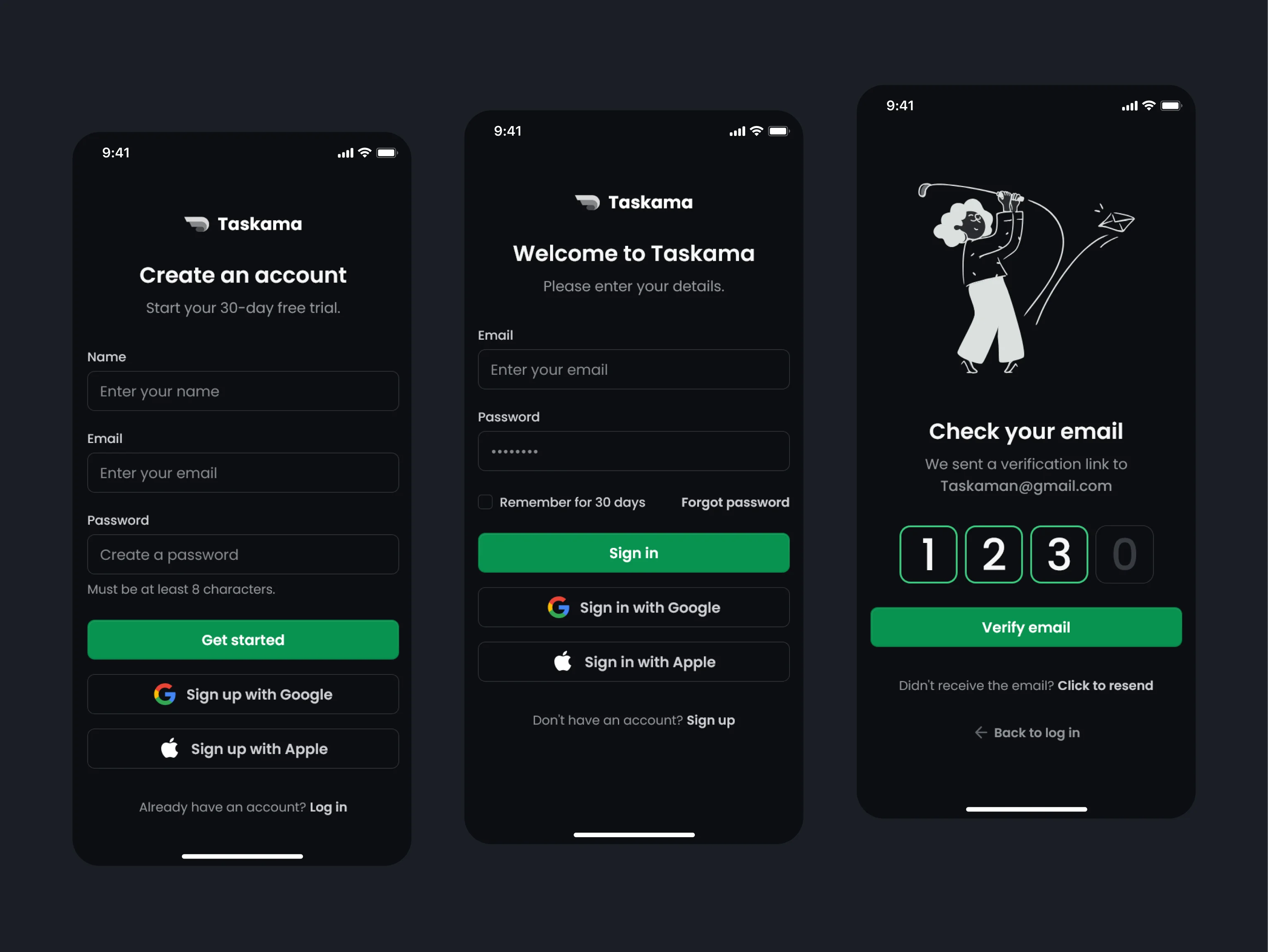 Taskana Authentication