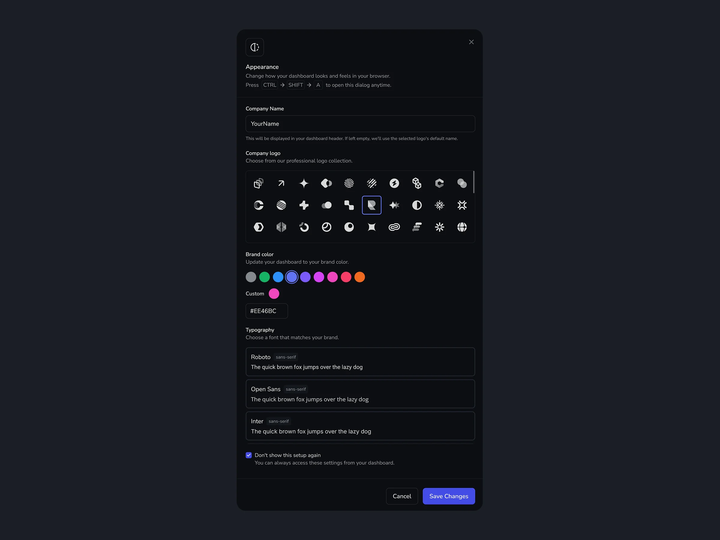 Customize Appearance