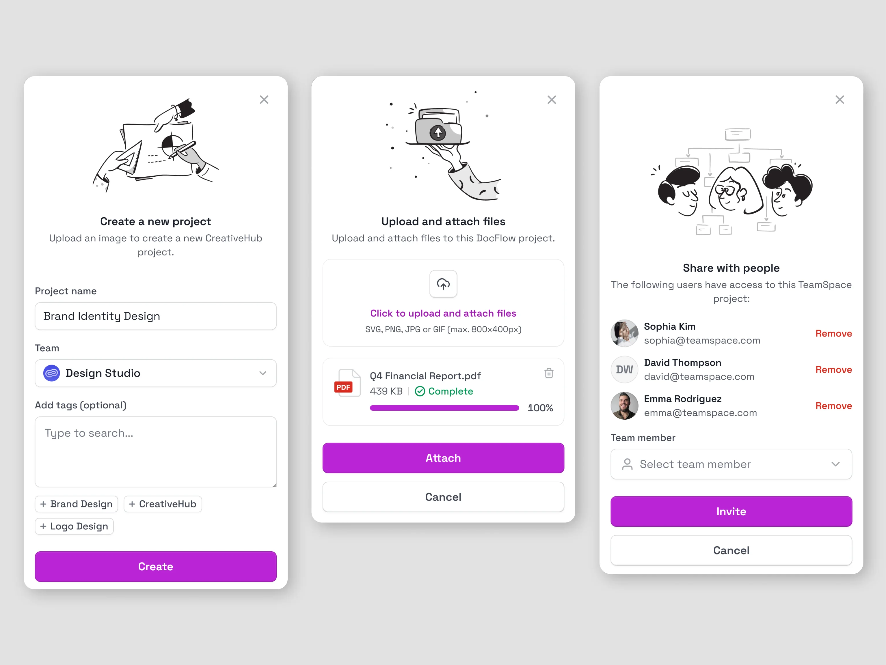 Project Creation Modal